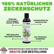 Lade das Bild in den Galerie-Viewer, Zeckefrei - Bio Hundeshampoo gegen Zecken und Flöhe für normal, juckende, empfindliche und trockene Haut