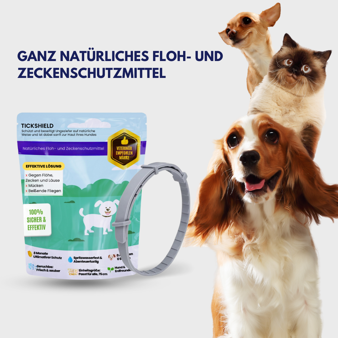 Tickshield - 8 Monate natrlicher Schutz gegen alle Ungeziefer (Zecken,  Flhe, Milben, Sandmcken, uvm..)
